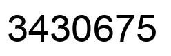 Number 3430675 black image