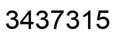 Number 3437315 black image