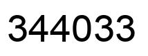 Number 344033 black image