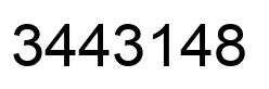 Number 3443148 black image