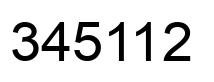 Number 345112 black image