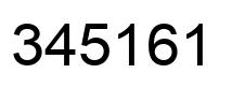 Number 345161 black image