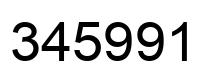 Número 345991 imagen negro