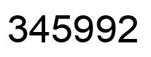 Número 345992 imagen negro