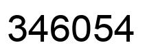 Number 346054 black image