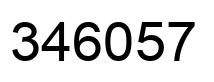 Number 346057 black image