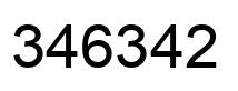 Number 346342 black image