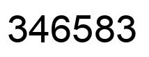 Number 346583 black image