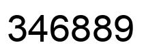 Número 346889 imagen negro
