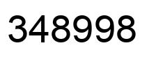 Number 348998 black image