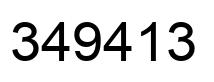 Number 349413 black image