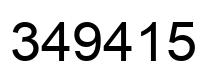 Number 349415 black image