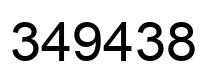 Number 349438 black image