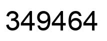 Number 349464 black image
