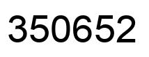 Number 350652 black image