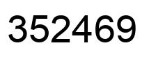 Number 352469 black image