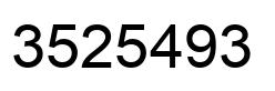 Number 3525493 black image