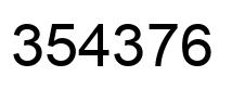 Number 354376 black image