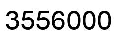 Number 3556000 black image