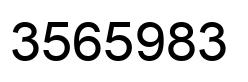 Number 3565983 black image