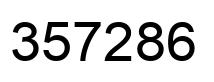 Number 357286 black image