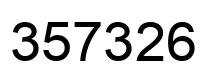 Number 357326 black image