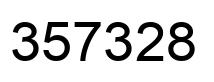 Number 357328 black image