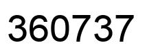 Number 360737 black image
