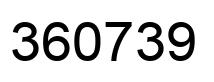 Number 360739 black image