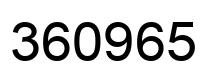 Number 360965 black image