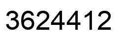 Number 3624412 black image