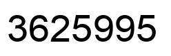 Number 3625995 black image