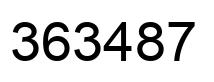 Number 363487 black image