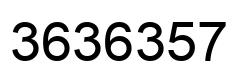 Number 3636357 black image