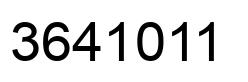 Number 3641011 black image