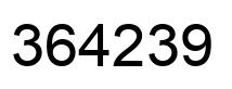 Number 364239 black image