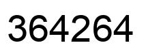 Number 364264 black image