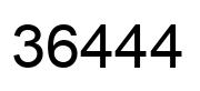 Number 36444 black image