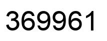 Number 369961 black image