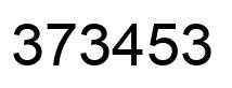 Number 373453 black image