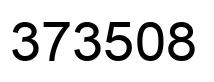 Number 373508 black image