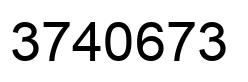 Number 3740673 black image