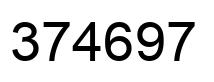Number 374697 black image