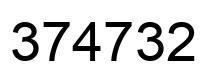 Number 374732 black image