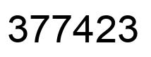 Number 377423 black image