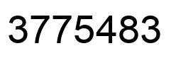 Number 3775483 black image