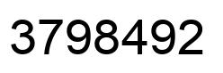 Number 3798492 black image