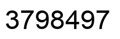 Number 3798497 black image