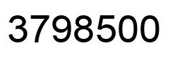 Number 3798500 black image