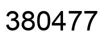 Número 380477 imagen negro